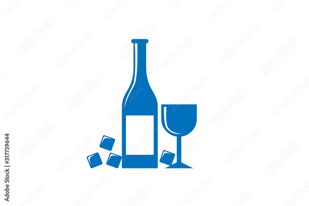cold champagne icon (blue version) cold champagne icon (blue version)