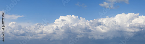 Fototapeta Naklejka Na Ścianę i Meble -  Clouds Panoramic background. Blue sky Panoramic. 