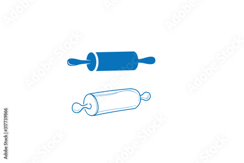 rolling pin icon vector 