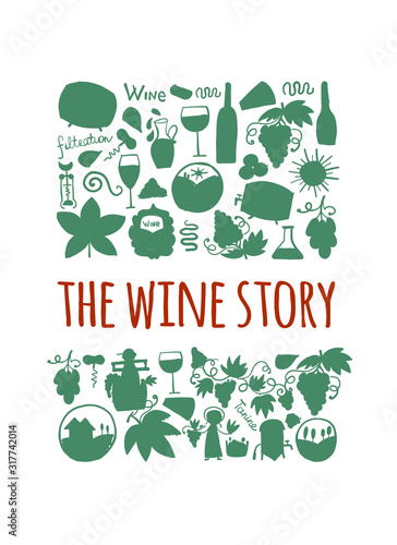 Winery concept, background for your design
