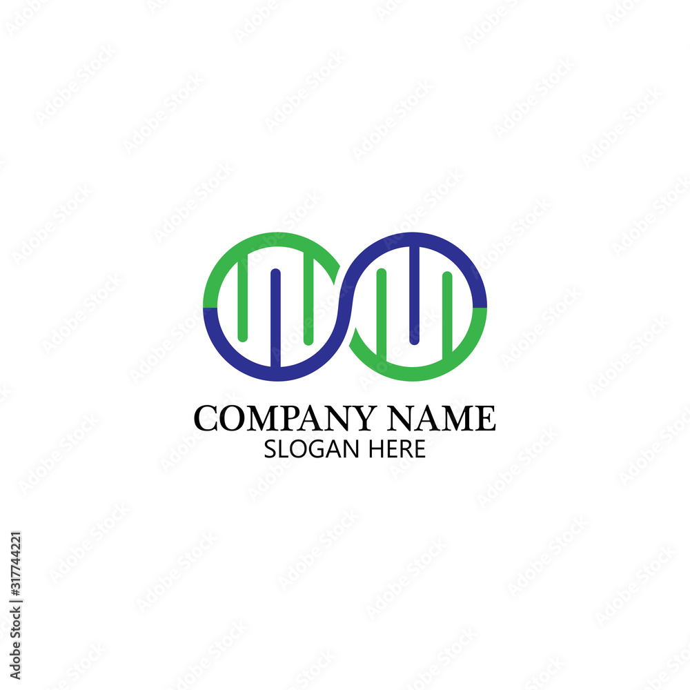 Infinity DNA Logo Icon Vector Infinity DNA Logo Icon Vector