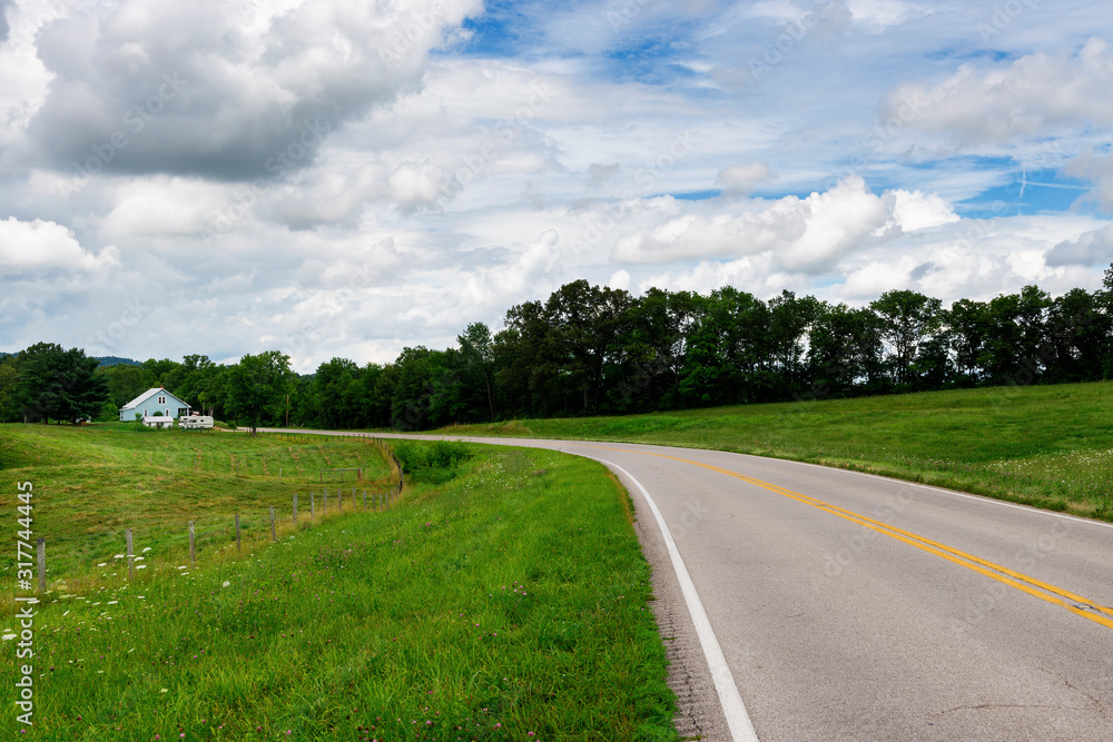 A farm along a country road in rural Tennessee, USA A farm along a country road in rural Tennessee, USA