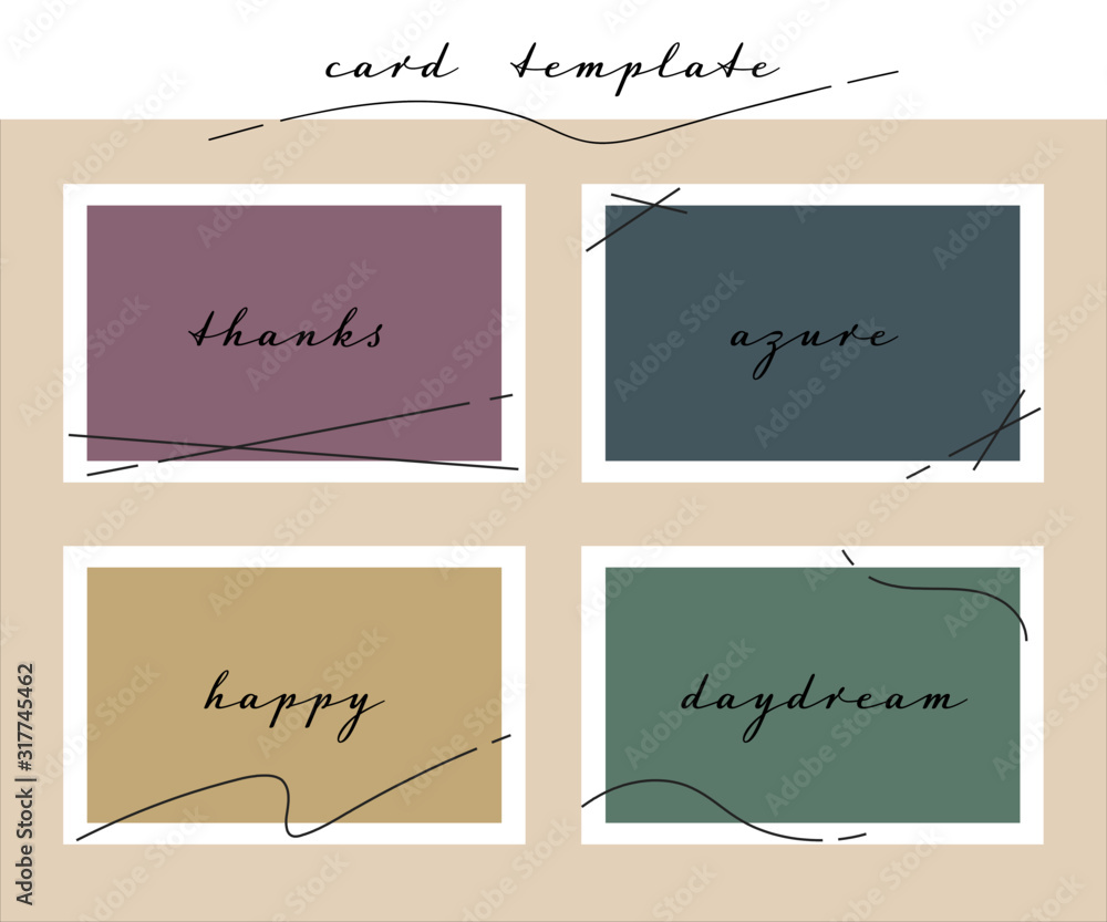 Vecteur Stock カードのテンプレート おしゃれ ショップカード シンプル Adobe Stock