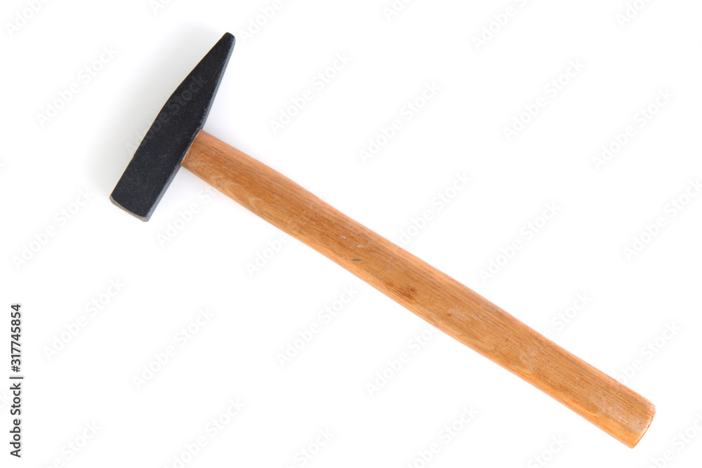 construction hammer on isolated on a white background construction hammer on isolated on a white background