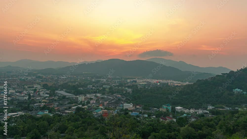 Khao Rang tower is a famous landmark in Phuket town..The architectural style of Khao Rang tower tower was built in Chino portuguese style Khao Rang tower is a famous landmark in Phuket town..The architectural style of Khao Rang tower tower was built in Chino portuguese style