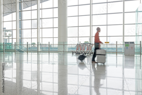 Canvas Print passenger in the shanghai pudong airport