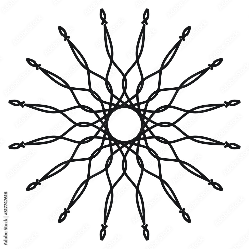 Obraz premium Abstract mandala on white background