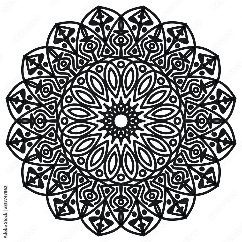 Abstract mandala on white background