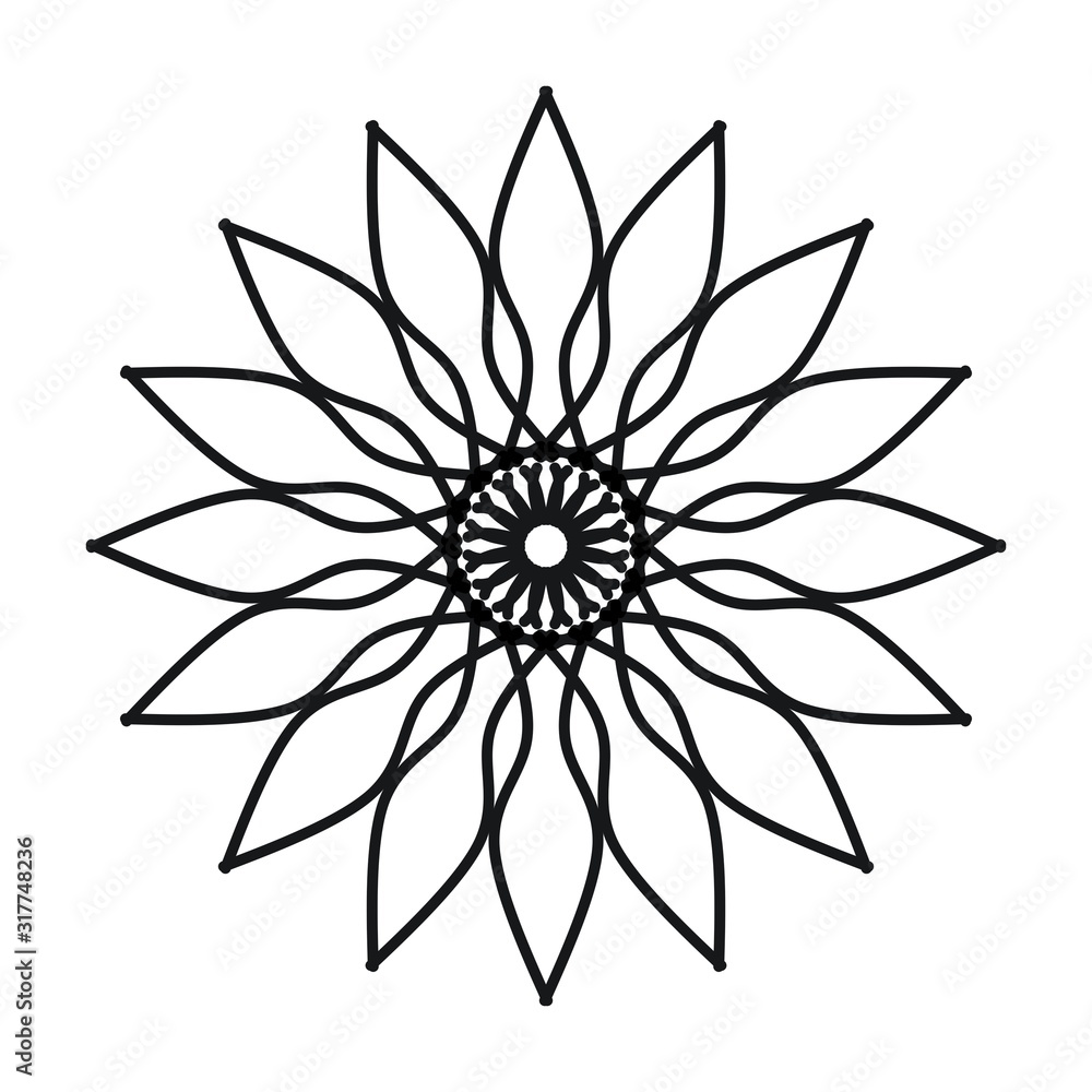 Abstract mandala on white background Abstract mandala on white background