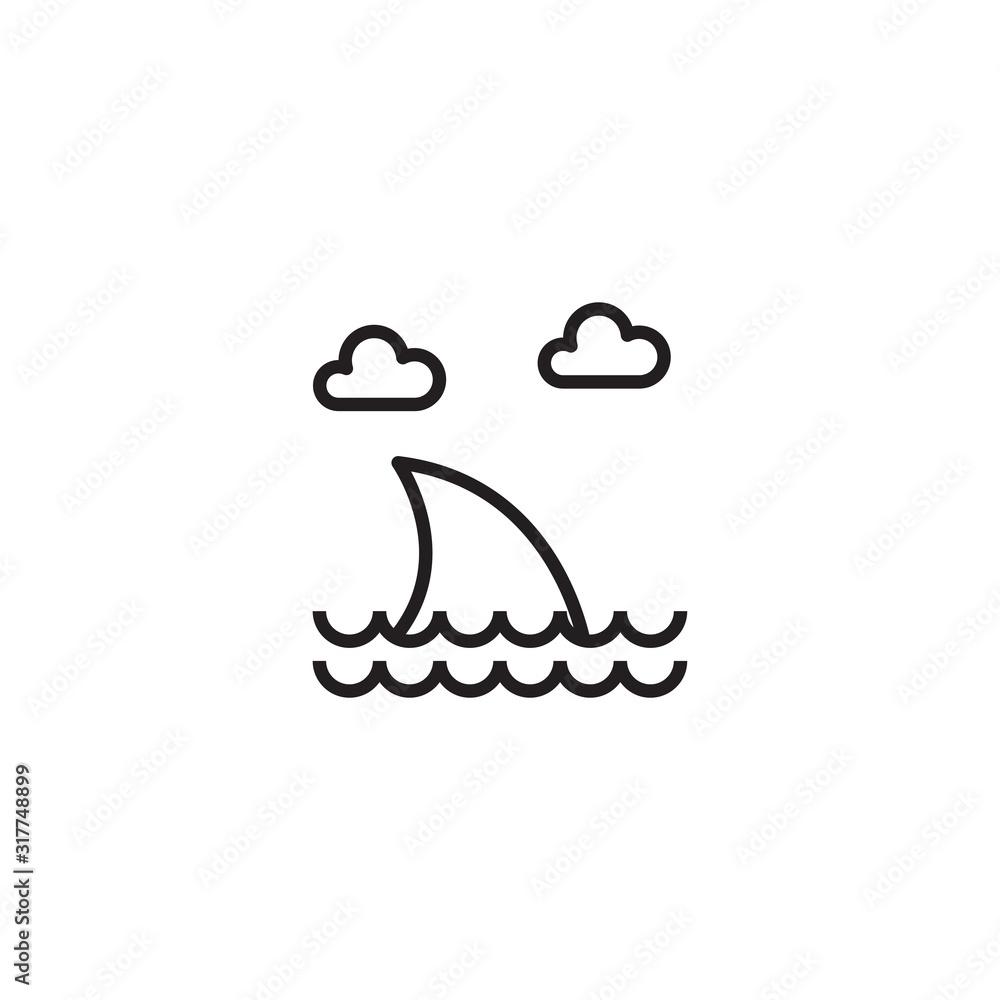 Shark vector icon, wild sea animal symbol. Trendy Flat style for graphic design, Web site, UI. EPS10. - Vector illustration Shark vector icon, wild sea animal symbol. Trendy Flat style for graphic design, Web site, UI. EPS10. - Vector illustration
