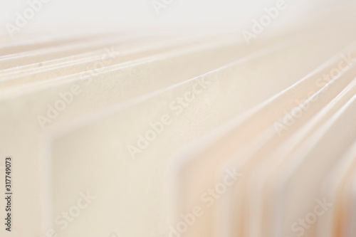 Abstract book pages in close-up