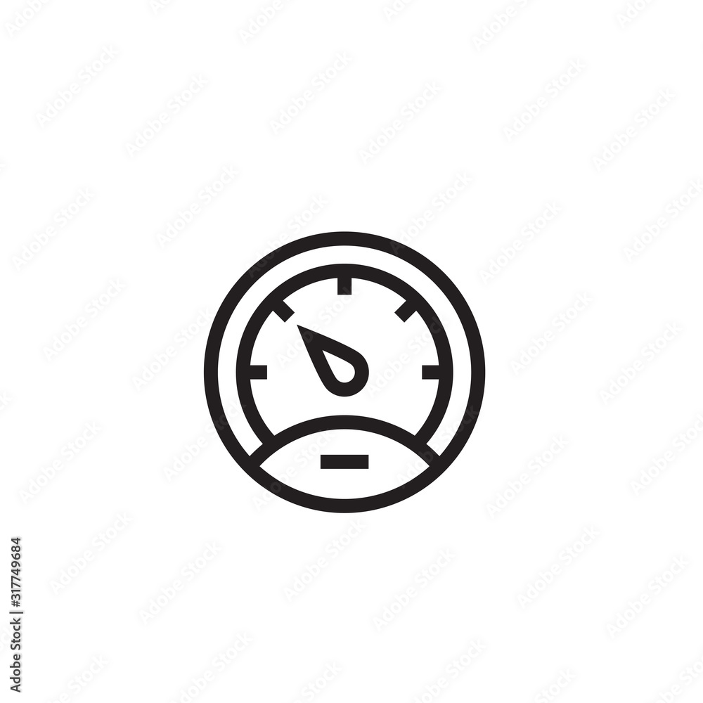 Speedometer vector icon in trendy flat design. The tachometer and indicator sign. Performance measurement symbol. Vector illustration Speedometer vector icon in trendy flat design. The tachometer and indicator sign. Performance measurement symbol. Vector illustration