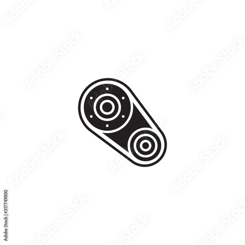Timing Belt vector icon. Automotive belt sign. Trendy Flat style for graphic design, Web site, UI. EPS10. Vector illustration