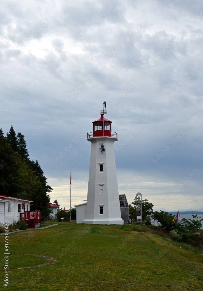 Cape Mudge Lighthouse on Quadras Island, BC Canada