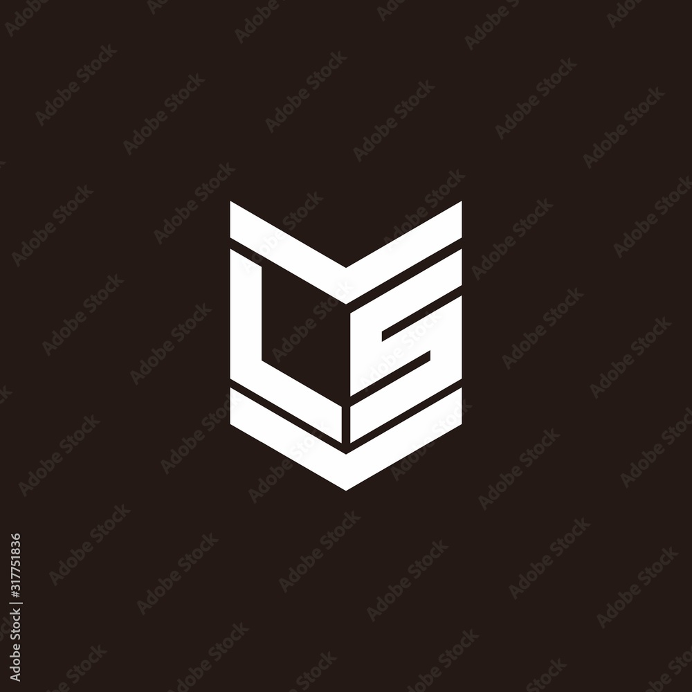 Logo alphabet monogram with emblem style Logo alphabet monogram with emblem style