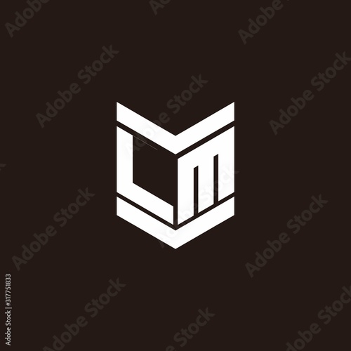 Logo alphabet monogram with emblem style