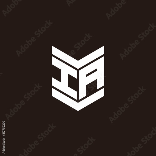 Logo alphabet monogram with emblem style