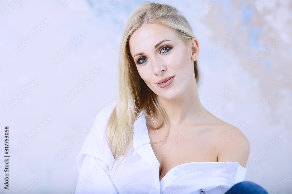 professional make-up model studio / model posing in studio with bright fresh make-up, beautiful eyes and lips with makeup professional make-up model studio / model posing in studio with bright fresh make-up, beautiful eyes and lips with makeup