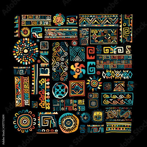 Ethnic handmade ornament for your design