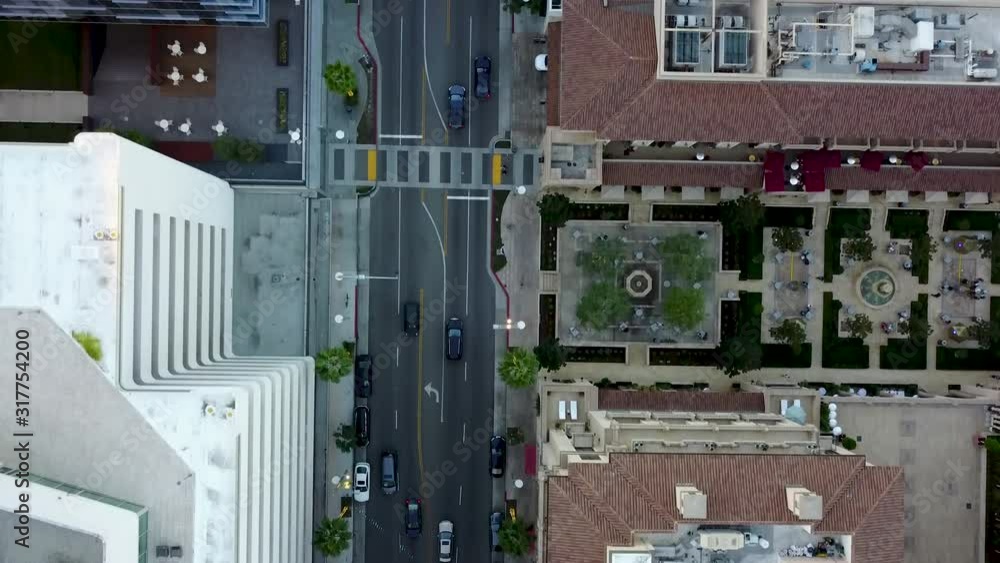 flying above the streets of Beverly Hills flying above the streets of Beverly Hills