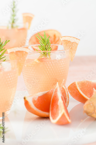 Grapefruit juice with rosemary