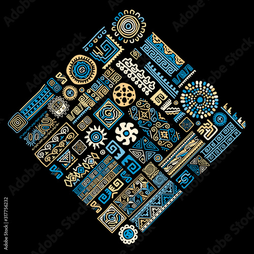 Ethnic handmade ornament for your design