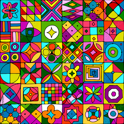 Abstract geometric seamless pattern for your design