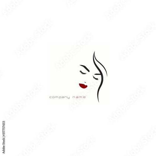  vector illustration, depicting the face of a beautiful woman with long ringlets