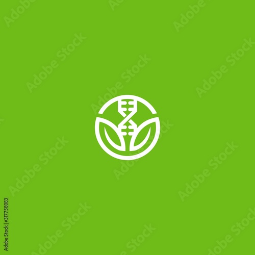 Tree logo green leaf ecology nature element vector
