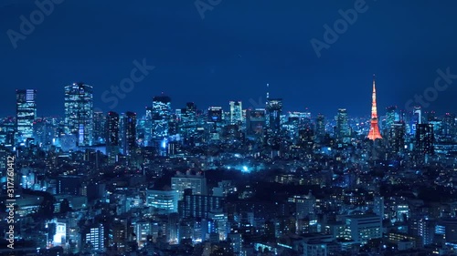 Wallpaper Mural 光が溢れる東京の夜景　早回し再生 Torontodigital.ca