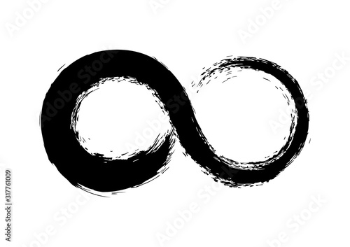 Calligraphy ink of Infinity. Vector illustration. Good for home decorating or printing for various requirements.