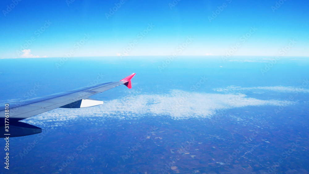 Fototapeta premium Beautiful nature from aerial view of the plane.