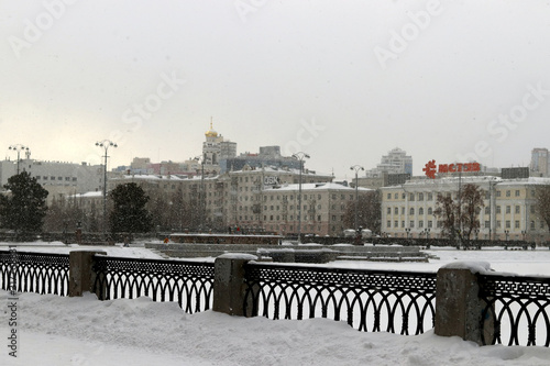 view of kremlin and river in moscow russia