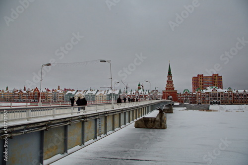 The bridge over the Malaya Kokshaga river. Yoshkar-Ola, Republic of Mapiy El, Russia. photo