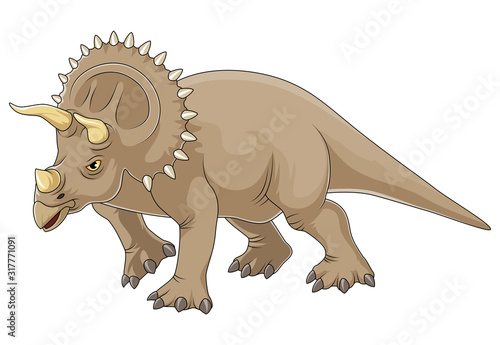 Fototapeta Naklejka Na Ścianę i Meble -  Triceratops logo cartoon. illustration