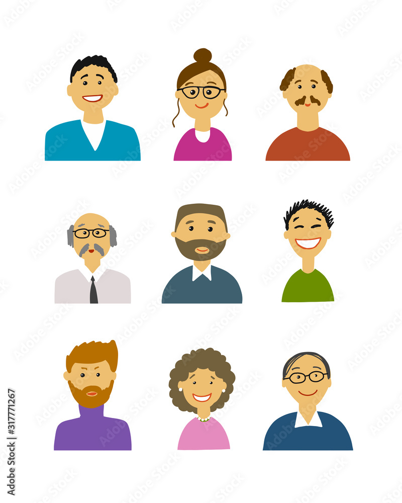 Business people, set of simple icons for ypur design Business people, set of simple icons for ypur design