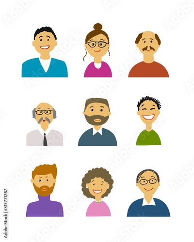 Business people, set of simple icons for ypur design