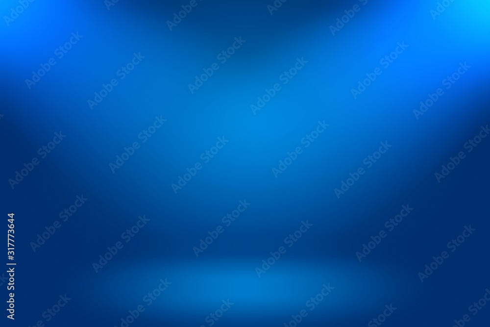 Abstract Luxury gradient Blue background. Smooth Dark blue with black vignette studio banner