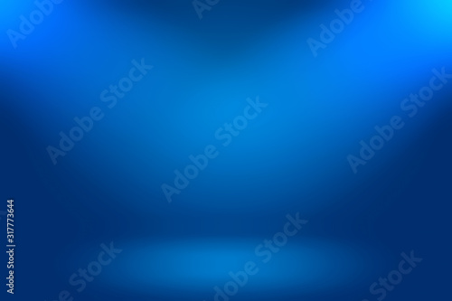 Abstract Luxury gradient Blue background. Smooth Dark blue with black vignette studio banner