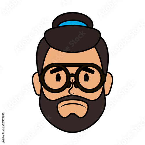 head man bearded with hat and eyeglasses