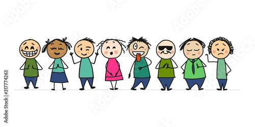 People icons set. Sketch for your design