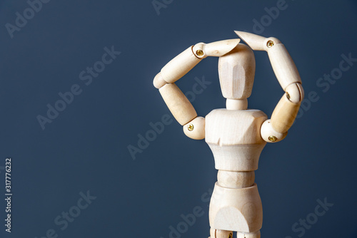 Mannequin with headache background