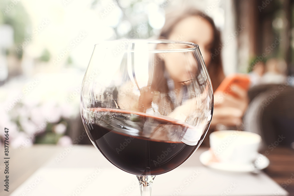 mediterranean restaurant food wine woman, street european cafe, glass of wine mediterranean restaurant food wine woman, street european cafe, glass of wine