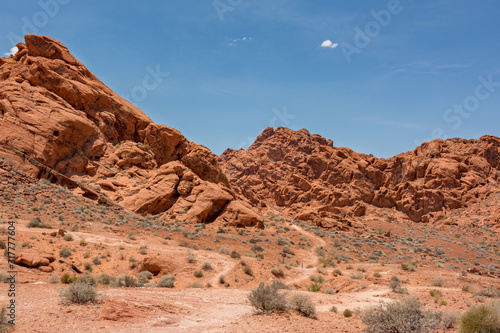 Unearthly landscape in  Valley of Fire State Park  Nevada USA