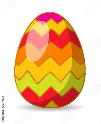 Easter egg greeting card design element