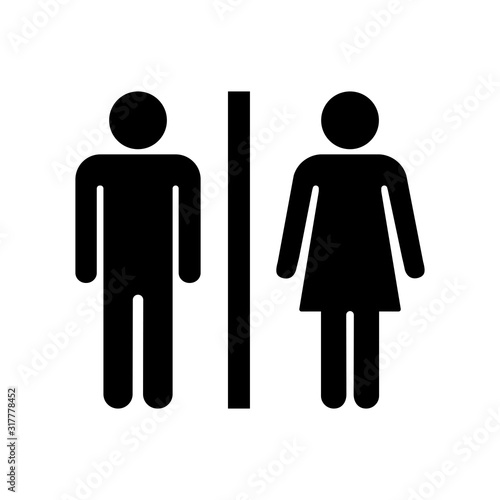 Bathroom WC signs. Toilet sign. Vector illustrations