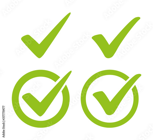 Check mark set vector icon