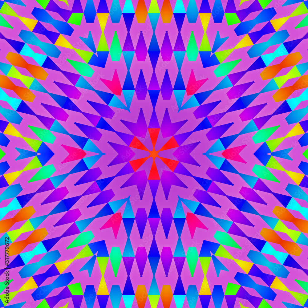 abstract colorful hexagonal pattern