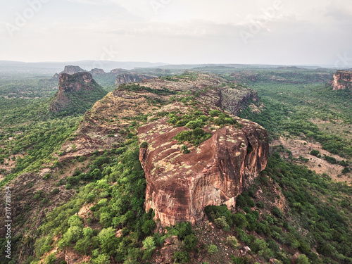 Burkina Faso, Aerial view of the Plateau of Niansongoni