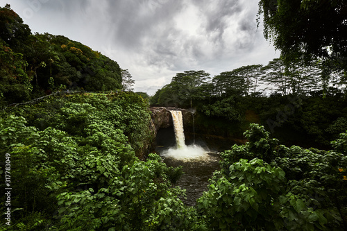 The view overlooking Rainbow falls near Hilo, Big Island of Hawaii photo